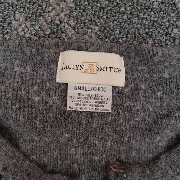 Jaclyn Smith Silk/Angora Button down Sweater Small - Picture 3 of 6